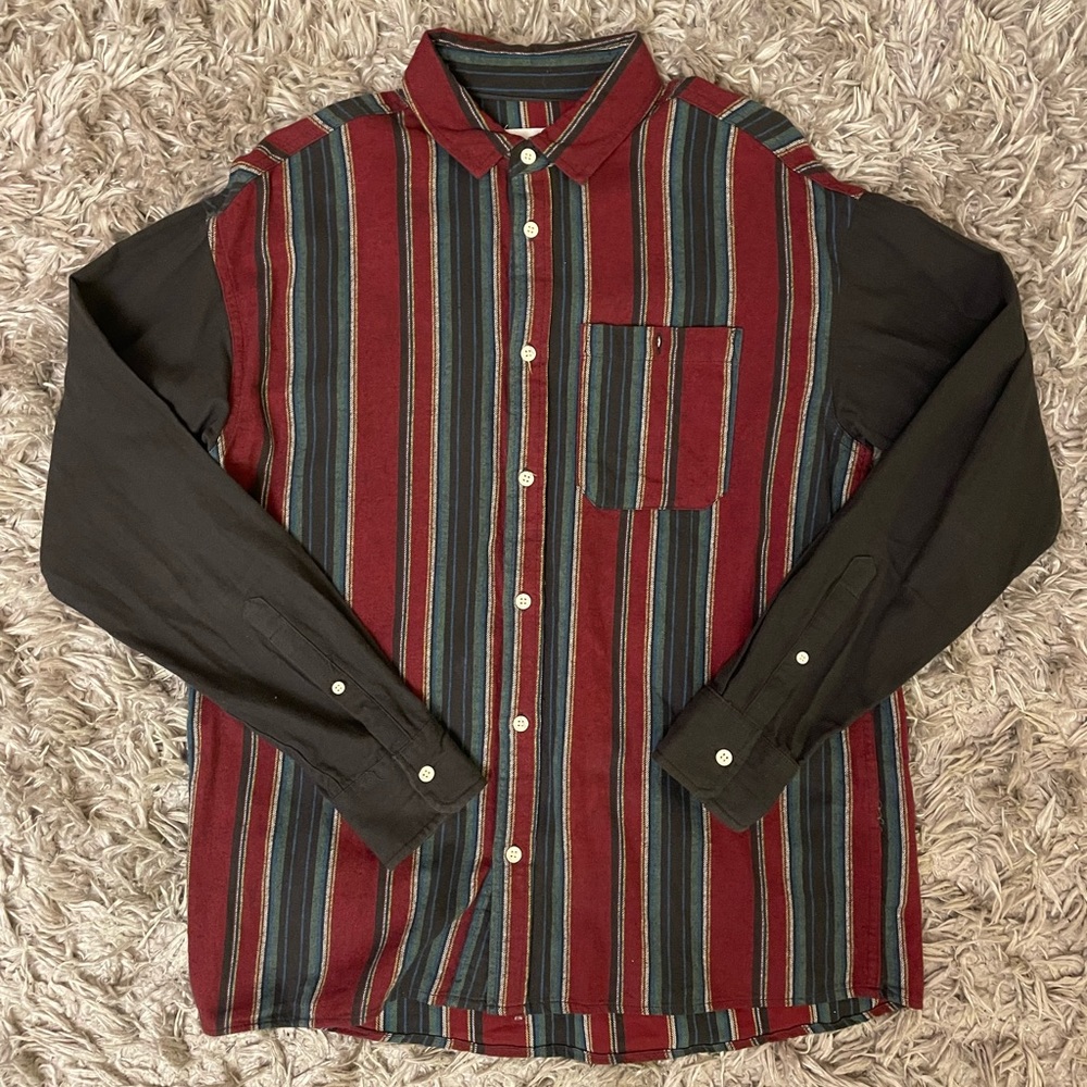 Vertical Striped Button Up